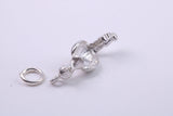 Walking Duck Charm, Traditional Charm, Made from Solid Cast 925 Grade Sterling Silver, Complete with Attachment Link