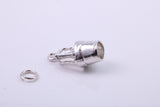 Champagne Bucket Charm, Traditional Charm, Made from Solid 925 Grade Sterling Silver, Complete with Attachment Link
