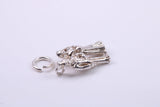 The Vow Charm, Traditional Charm, Made from Solid 925 Grade Sterling Silver, Complete with Attachment Link