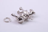 Farming Horse Charm, Made from Solid Cast 925 Grade Sterling Silver, Complete with Attachment Link