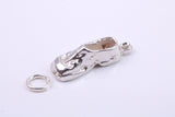 Old Shoe Charm, Traditional Charm, Made from Solid Cast Sterling Silver, Complete with Attachment Link