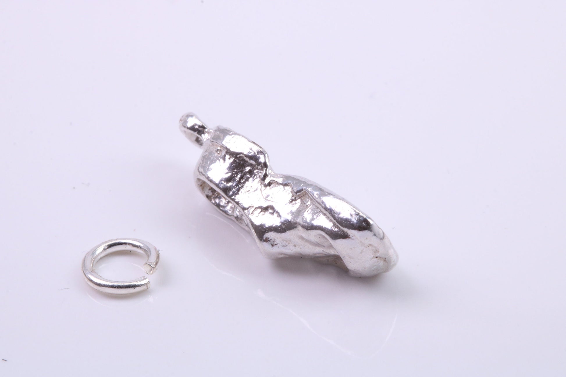 Old Shoe Charm, Traditional Charm, Made from Solid 925 Grade Sterling Silver, Complete with Attachment Link