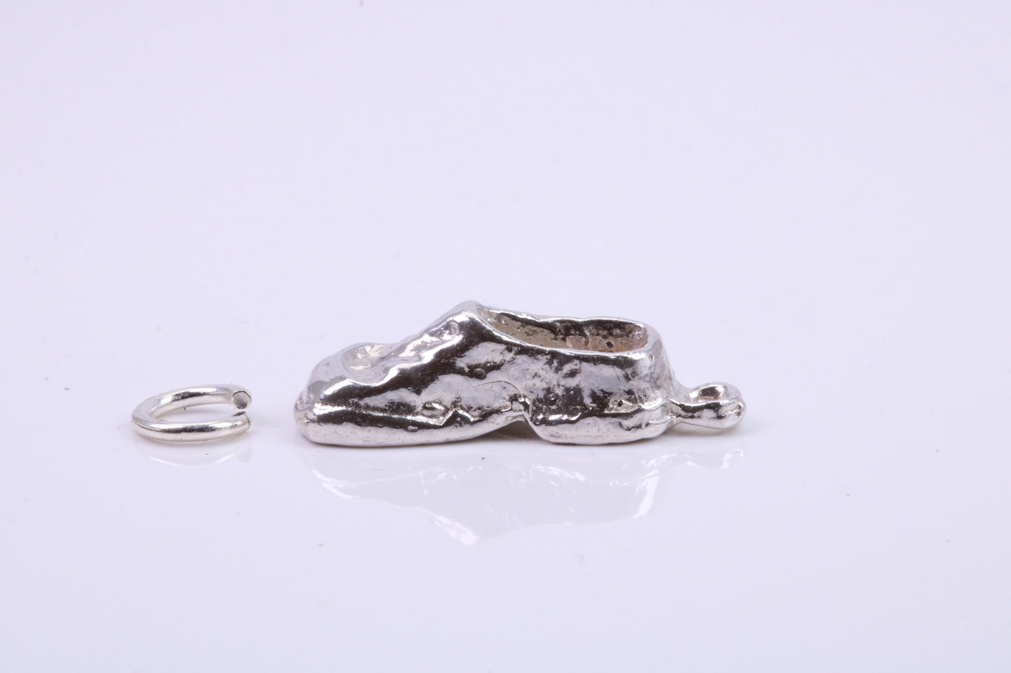 Old Shoe Charm, Traditional Charm, Made from Solid 925 Grade Sterling Silver, Complete with Attachment Link