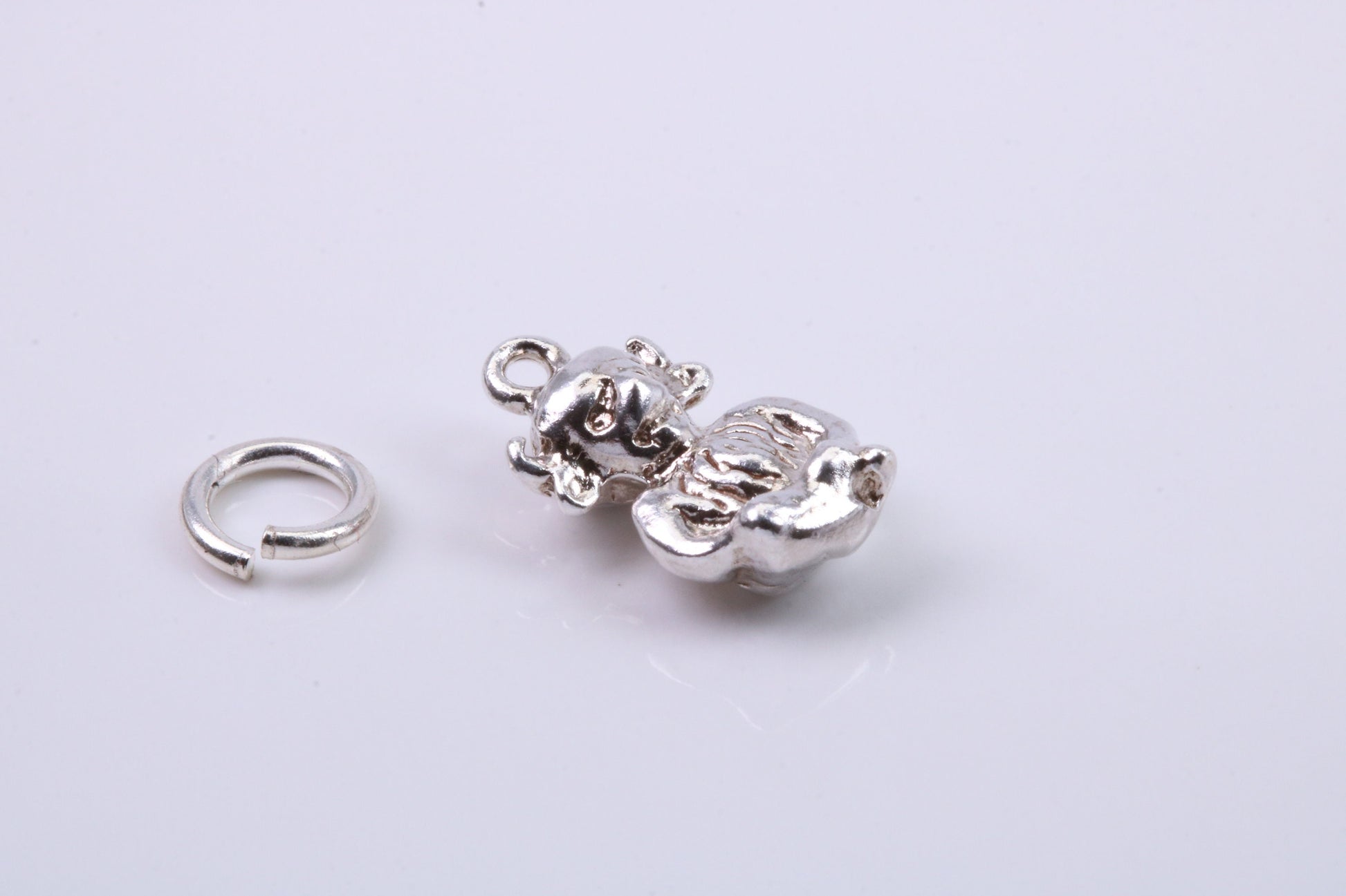 Gollum Charm, Traditional Charm, Made from Solid 925 Grade Sterling Silver, Complete with Attachment Link