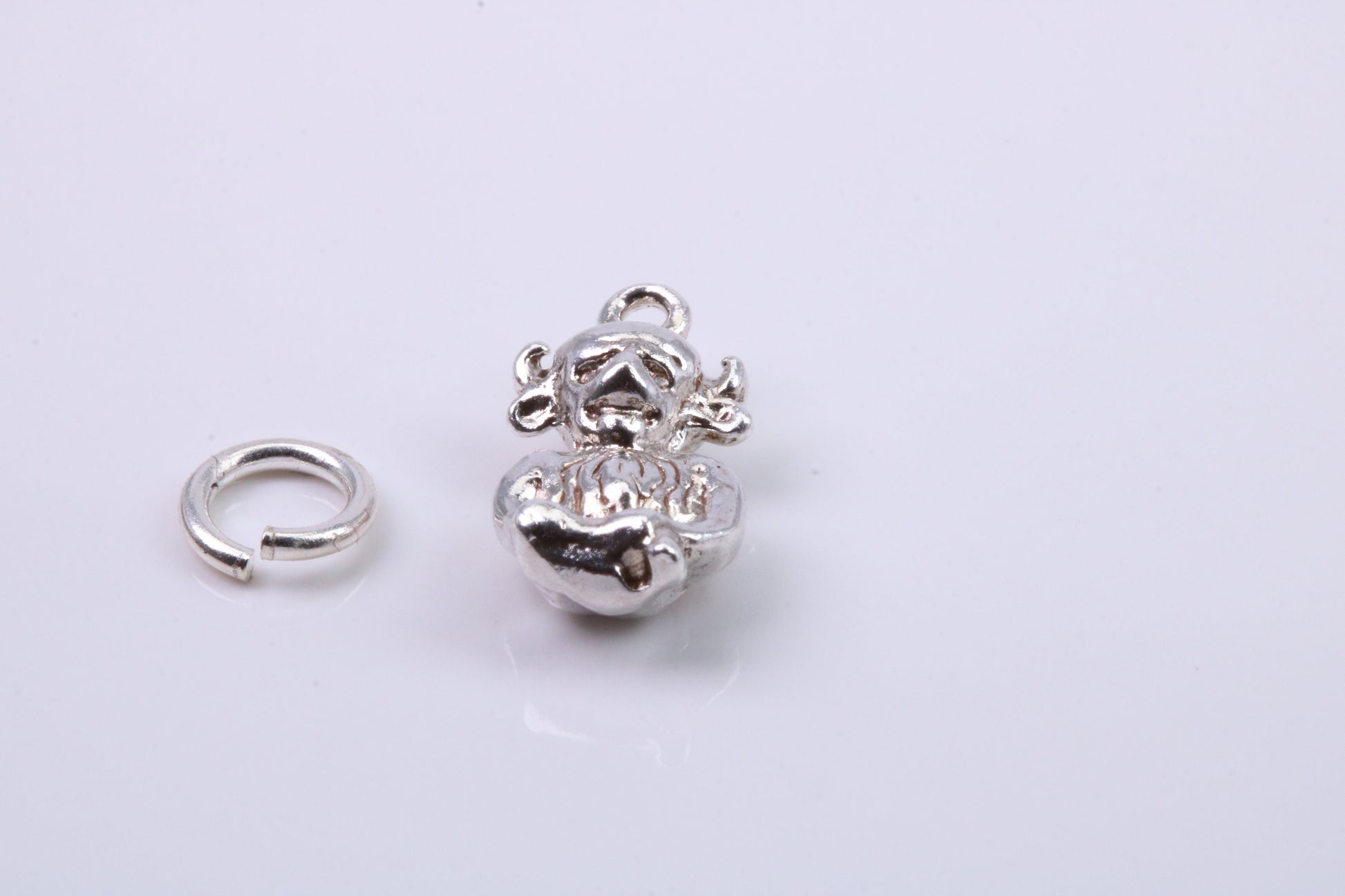 Gollum Charm, Traditional Charm, Made from Solid 925 Grade Sterling Silver, Complete with Attachment Link