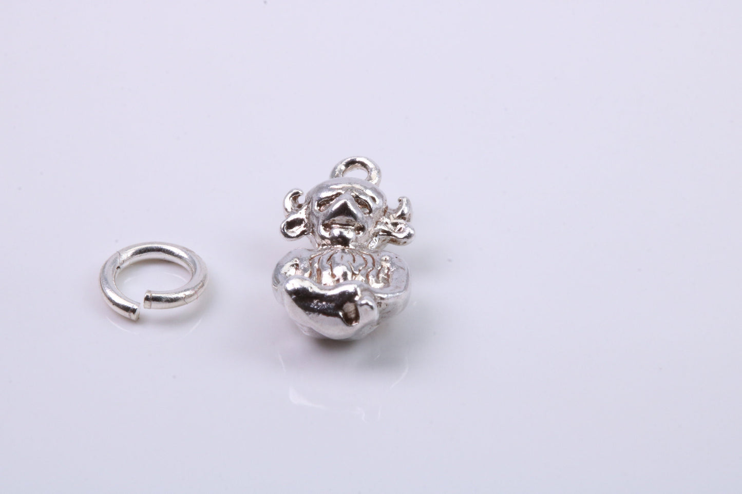 Gollum Charm, Traditional Charm, Made from Solid 925 Grade Sterling Silver, Complete with Attachment Link