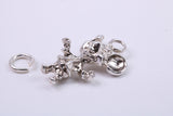 Standing Mouse Charm, Traditional Charm, Made from Solid 925 Grade Sterling Silver, Complete with Attachment Link