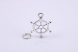 Helm Charm, Traditional Charm, Made from Solid Cast 925 Grade Sterling Silver, Complete with Attachment Link