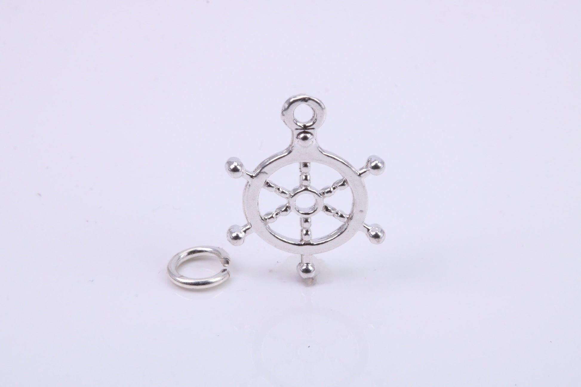 Helm Charm, Traditional Charm, Made from Solid 925 Grade Sterling Silver, Complete with Attachment Link