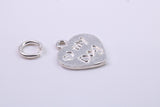 Love My Dog Charm, Traditional Charm, Made from Solid Cast 925 Grade Sterling Silver, Complete with Attachment Link
