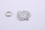 Love My Dog Charm, Traditional Charm, Made from Solid Cast 925 Grade Sterling Silver, Complete with Attachment Link