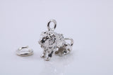 Leo Zodiac Sign Charm, Traditional Charm, Made from Solid 925 Grade Sterling Silver, Complete with Attachment Link