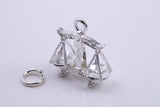 Libra Zodiac Sign Charm, Traditional Charm, Made from Solid 925 Grade Sterling Silver, Complete with Attachment Link