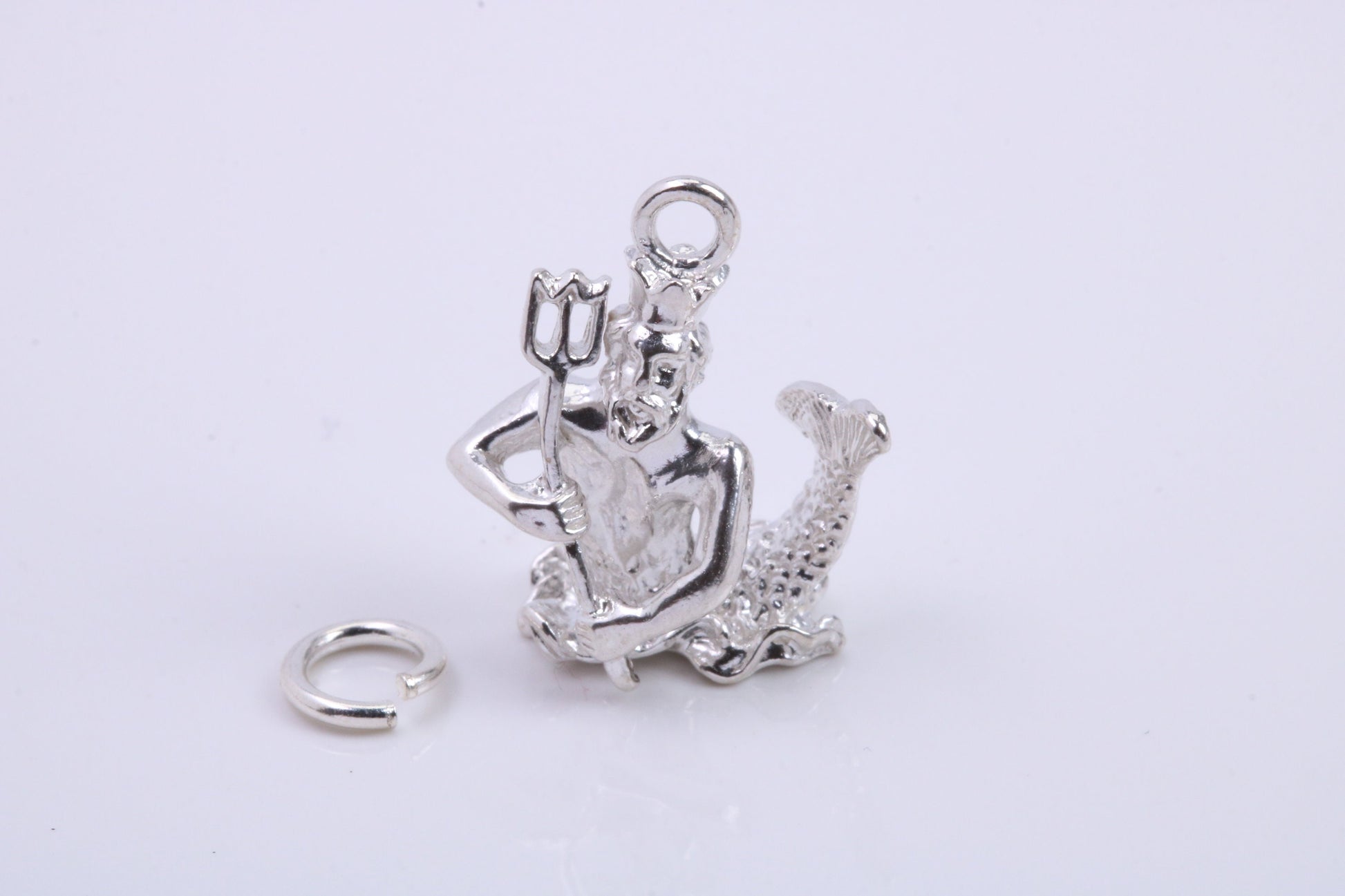 Aquarius Zodiac Sign Charm, Traditional Charm, Made from Solid 925 Grade Sterling Silver, Complete with Attachment Link