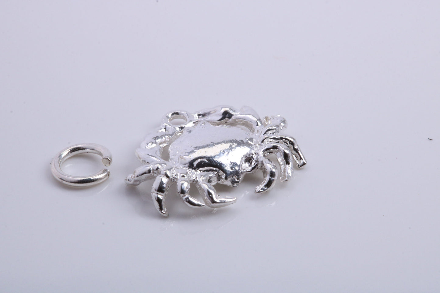Cancer Zodiac Sign Charm, Traditional Charm, Made from Solid 925 Grade Sterling Silver, Complete with Attachment Link