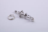 Pied Piper of Hamelin Charm, Traditional Charm, Made from Solid 925 Grade Sterling Silver, Complete with Attachment Link