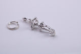 Pied Piper of Hamelin Charm, Traditional Charm, Made from Solid 925 Grade Sterling Silver, Complete with Attachment Link