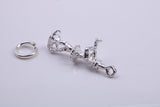Pied Piper of Hamelin Charm, Traditional Charm, Made from Solid 925 Grade Sterling Silver, Complete with Attachment Link