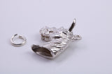 Horse Head Charm, Traditional Charm, Made from Solid 925 Grade Sterling Silver, Complete with Attachment Link