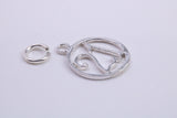 21st Birthday Charm, Traditional Charm, Made from Solid 925 Grade Sterling Silver, Complete with Attachment Link