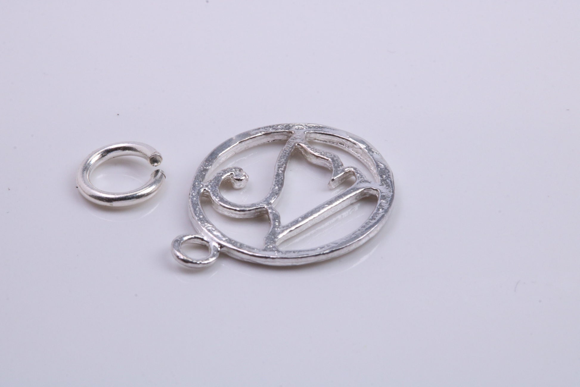 21st Birthday Charm, Traditional Charm, Made from Solid 925 Grade Sterling Silver, Complete with Attachment Link