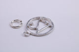21st Birthday Charm, Traditional Charm, Made from Solid 925 Grade Sterling Silver, Complete with Attachment Link