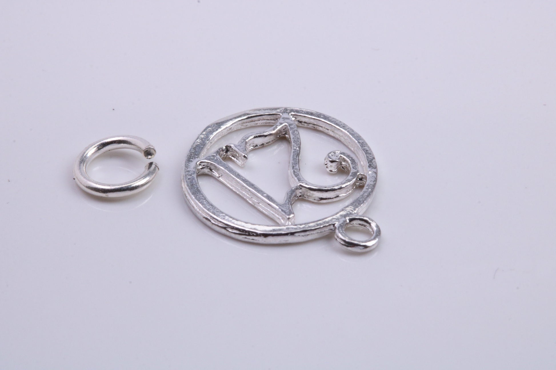 21st Birthday Charm, Traditional Charm, Made from Solid 925 Grade Sterling Silver, Complete with Attachment Link