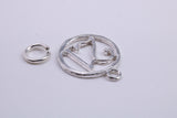 21st Birthday Charm, Traditional Charm, Made from Solid 925 Grade Sterling Silver, Complete with Attachment Link