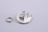 Good Luck Horse Head Shoe Charm, Traditional Charm, Made from Solid 925 Grade Sterling Silver, Complete with Attachment Link