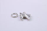 Horse Head Charm, Traditional Charm, Made from Solid 925 Grade Sterling Silver, Complete with Attachment Link
