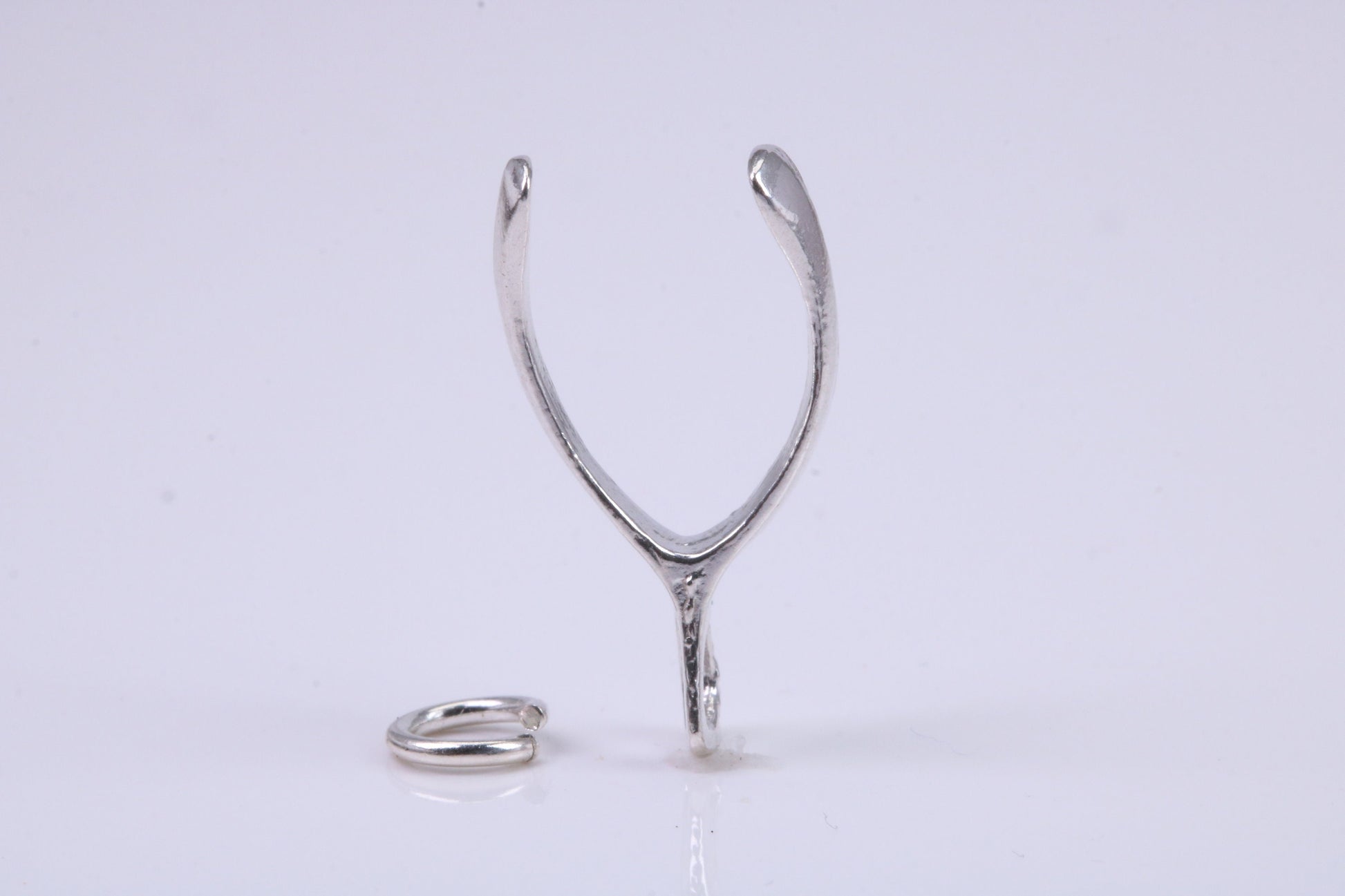 Wish Bone Charm, Traditional Charm, Made from Solid 925 Grade Sterling Silver, Complete with Attachment Link