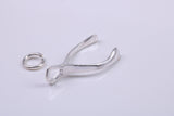 Wish Bone Charm, Traditional Charm, Made from Solid 925 Grade Sterling Silver, Complete with Attachment Link