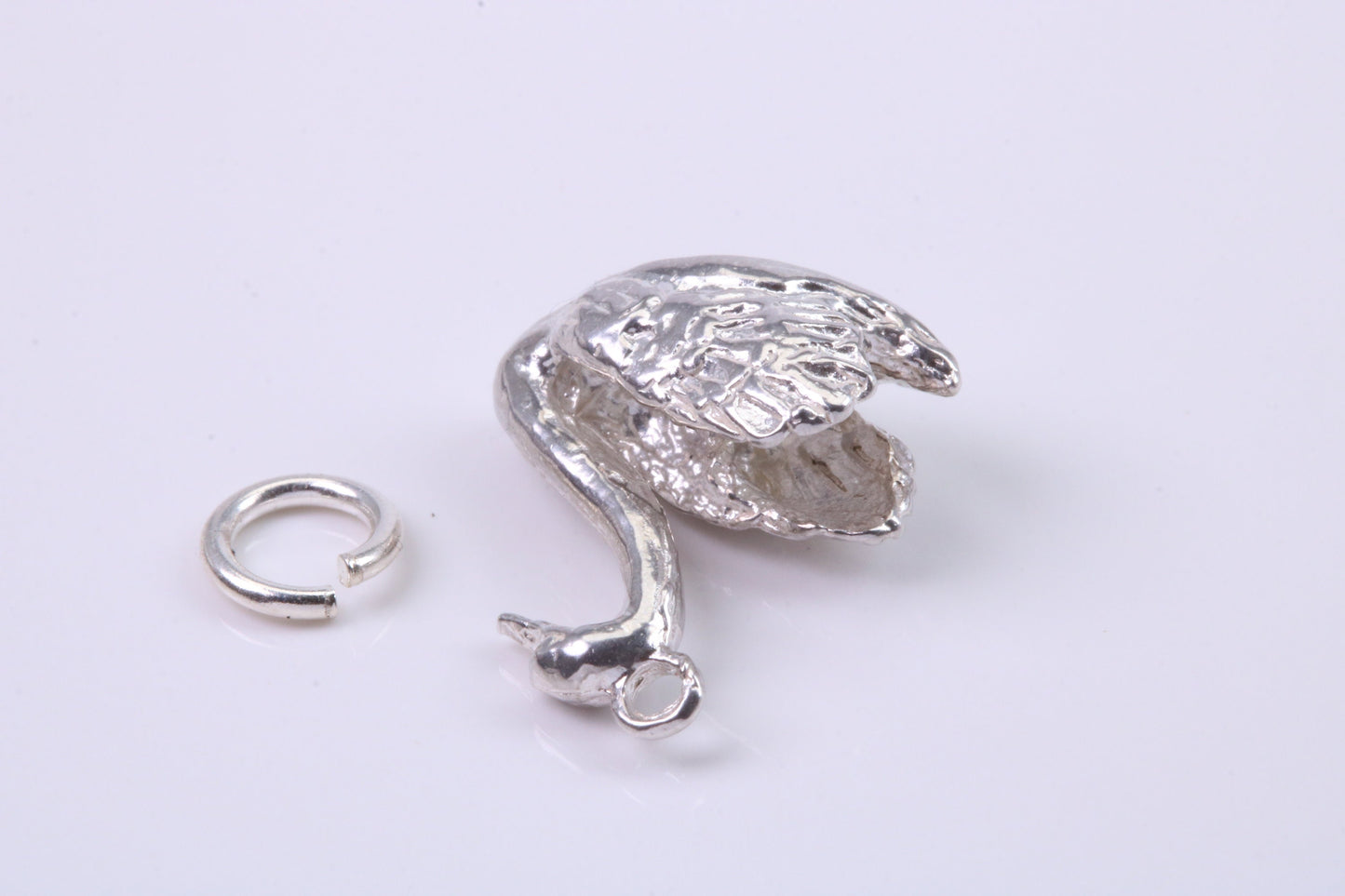 Swan Charm, Traditional Charm, Made from Solid 925 Grade Sterling Silver, Complete with Attachment Link