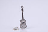 Guitar Charm, Traditional Charm, Made from Solid 925 Grade Sterling Silver, Complete with Attachment Link