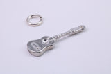 Guitar Charm, Traditional Charm, Made from Solid 925 Grade Sterling Silver, Complete with Attachment Link