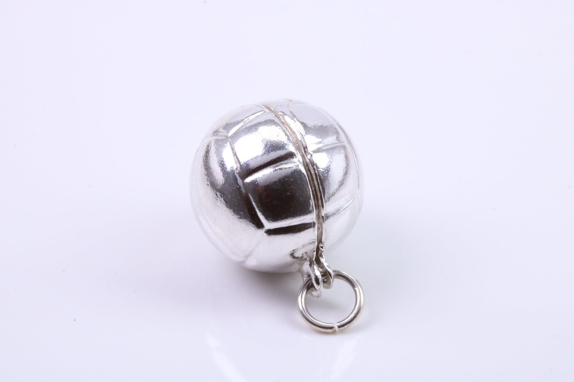 Foot Ball Charm, Traditional Charm, Made from Solid 925 Grade Sterling Silver, Complete with Attachment Link