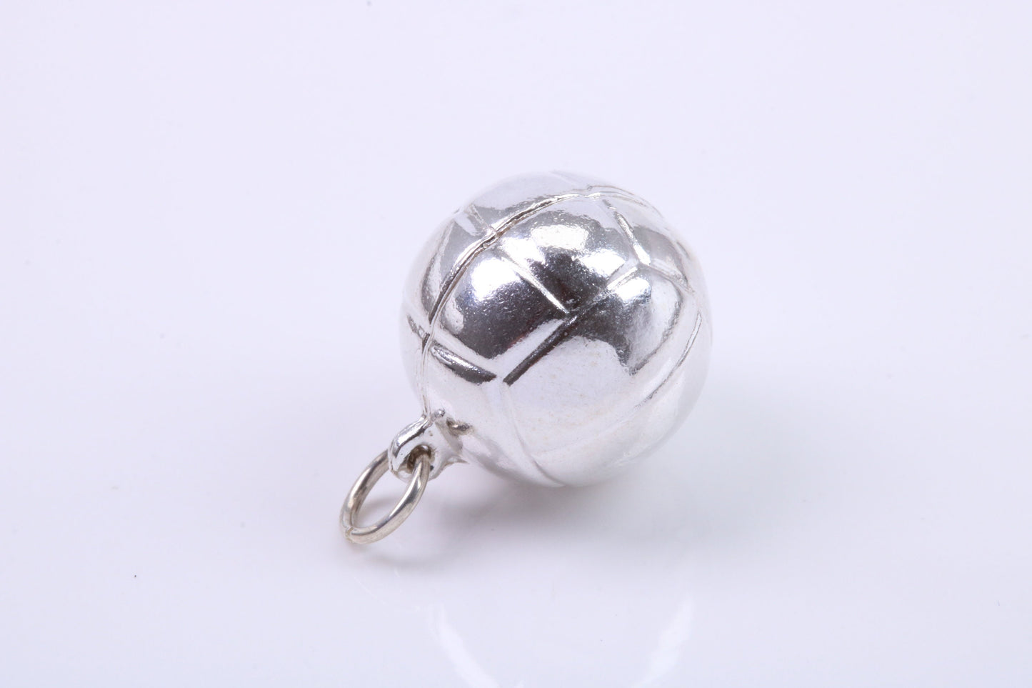Foot Ball Charm, Traditional Charm, Made from Solid 925 Grade Sterling Silver, Complete with Attachment Link