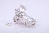 Stock Car Charm, Traditional Charm, Made from Solid 925 Grade Sterling Silver, Complete with Attachment Link
