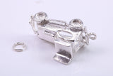 Stock Car Charm, Traditional Charm, Made from Solid 925 Grade Sterling Silver, Complete with Attachment Link