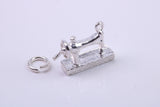 Sewing Machine Charm, Traditional Charm, Made from Solid 925 Grade Sterling Silver, Complete with Attachment Link
