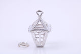 Lantern Charm, Traditional Charm, Made from Solid 925 Grade Sterling Silver, Complete with Attachment Link