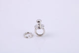 Dummy Charm, Made from Solid Cast Silver, Complete with Attachment Link