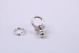 Dummy Charm, Made from Solid Cast Silver, Complete with Attachment Link