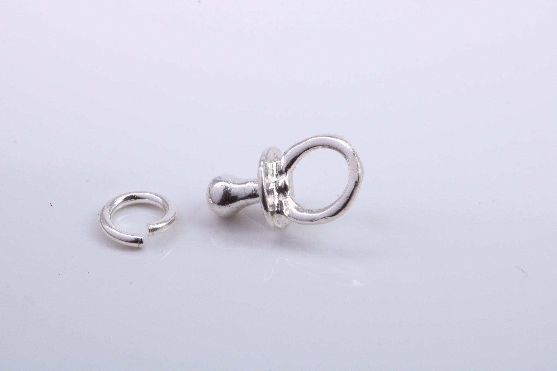 Dummy Charm, Traditional Charm, Made from Solid 925 Grade Sterling Silver, Complete with Attachment Link