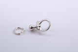 Dummy Charm, Made from Solid Cast Silver, Complete with Attachment Link