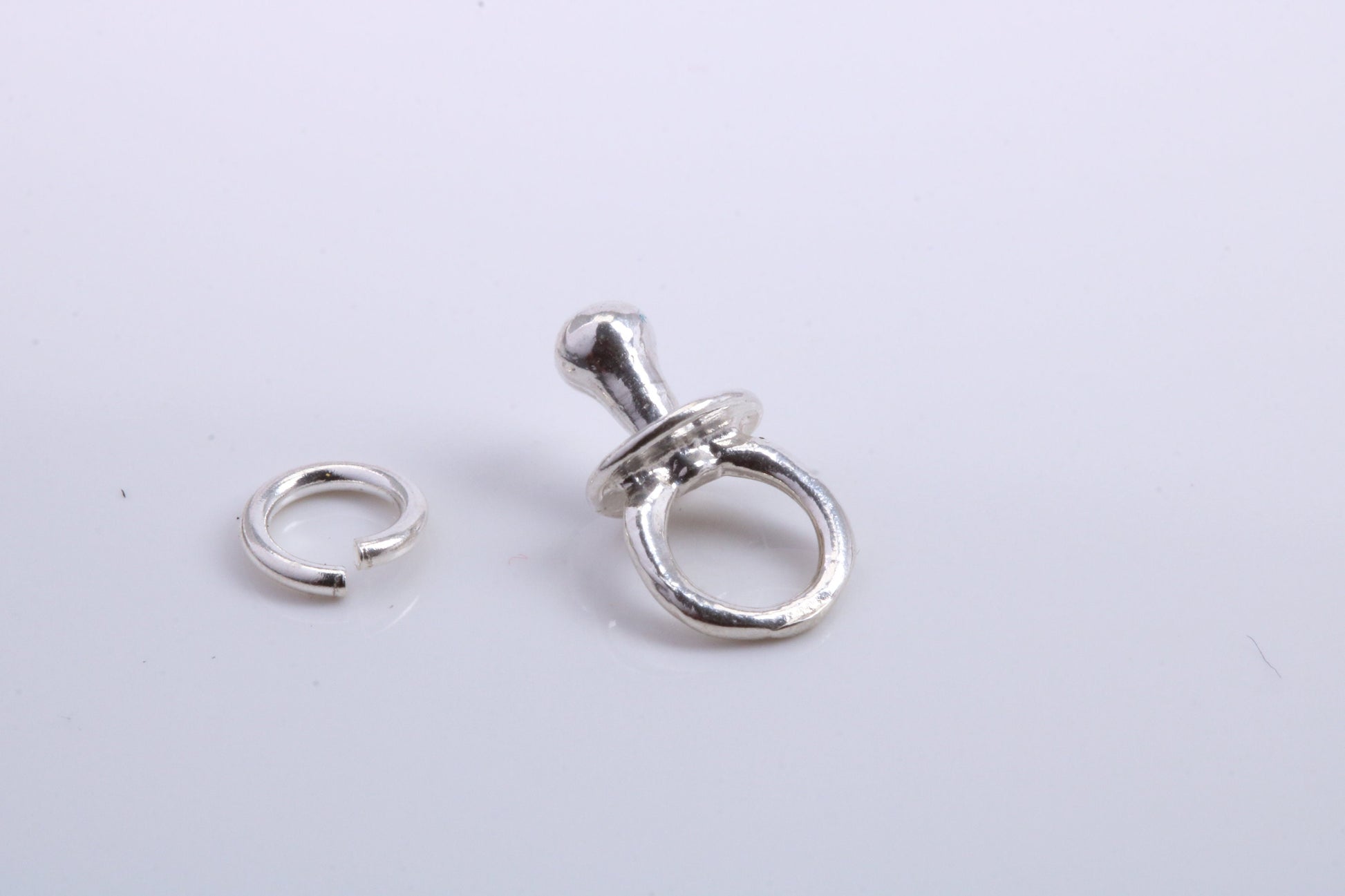 Dummy Charm, Traditional Charm, Made from Solid 925 Grade Sterling Silver, Complete with Attachment Link