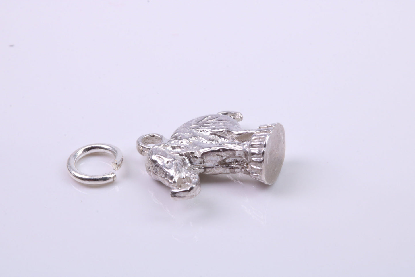 Circus Elephant Charm, Traditional Charm, Made from Solid 925 Grade Sterling Silver, Complete with Attachment Link