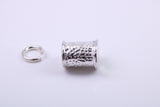 Beer Tankard Charm, Traditional Charm, Made from Solid 925 Grade Sterling Silver, Complete with Attachment Link