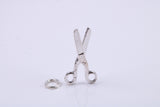 Scissor Charm, Traditional Charm, Made from Solid 925 Grade Sterling Silver, Complete with Attachment Link