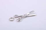 Scissor Charm, Traditional Charm, Made from Solid 925 Grade Sterling Silver, Complete with Attachment Link